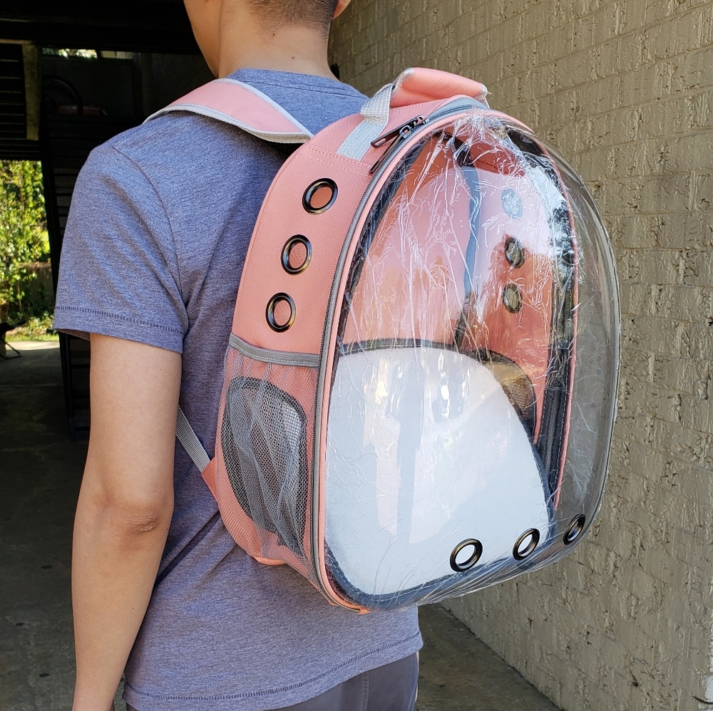 Light Pink cute cat carrier backpack hiking